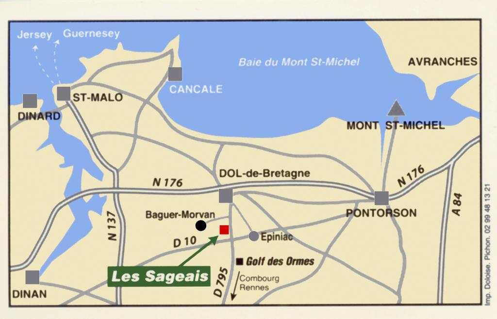 Chambres D'Hotes Les Sageais Baguer-Morvan Exteriér fotografie